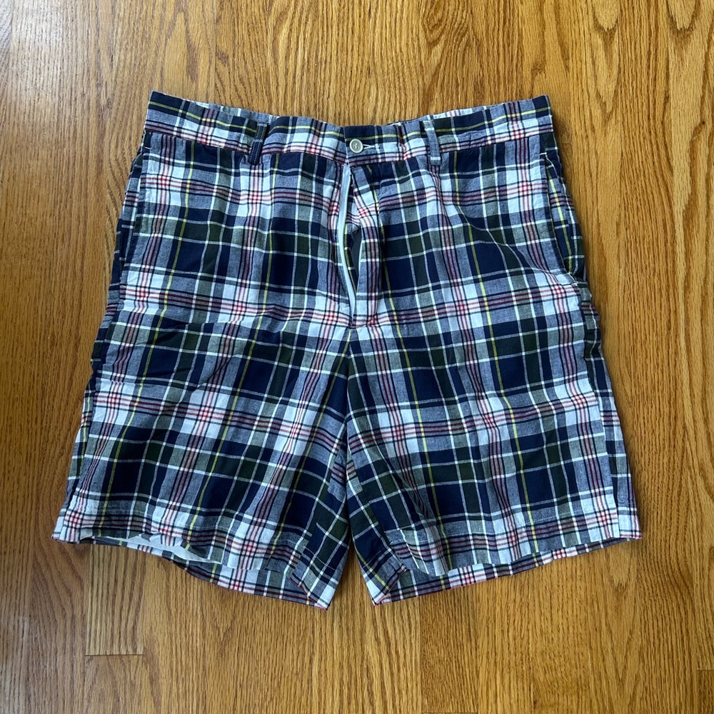 Men's Classic Plaid Flat Front Shorts